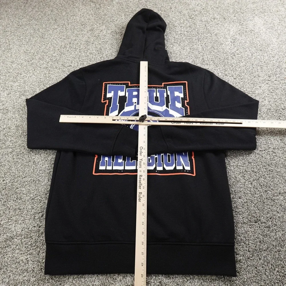 NEW True Religion Hoodie Mens L Black Buddha Full Zip Sweatshirt‎ Sweater Jacket